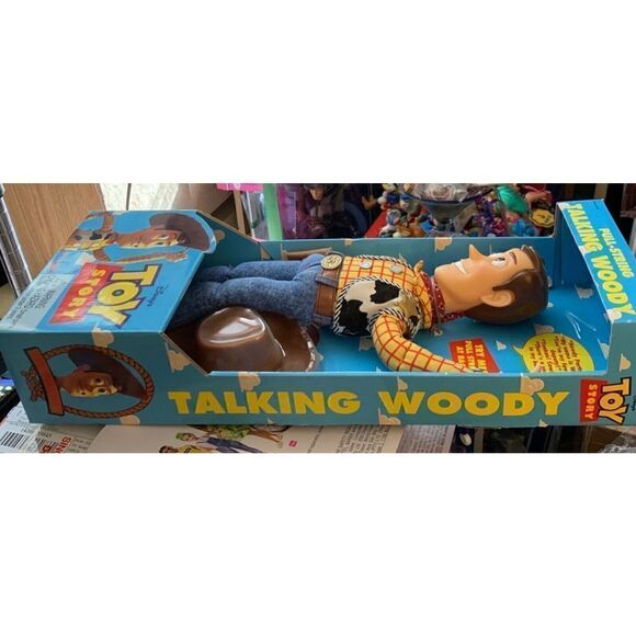 Thinkway Toys Original 1995/96 Toy Story Pull String Woody Still New in His Box - Picture 7 of 12